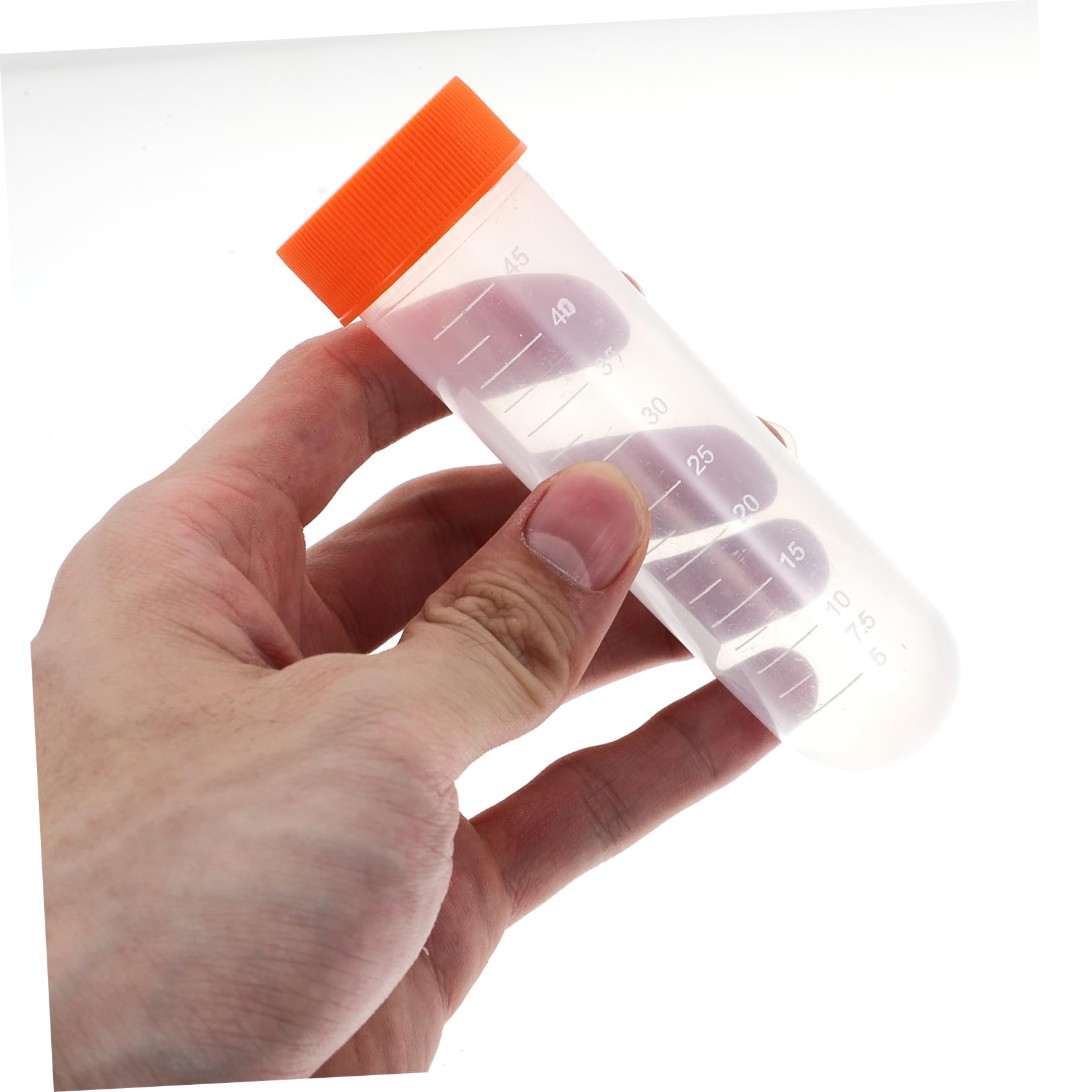 Mobestech 100 Sztuk Śrubowych Probówek Odśrodkowych Do Eksperymentów Z Wagą Probówka Plastikowa 50 Ml Test