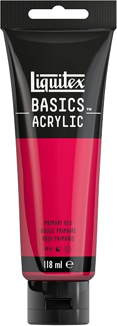 LIQUITEX Basics Acrylic Paint, Primary Red, 118 ml Tube