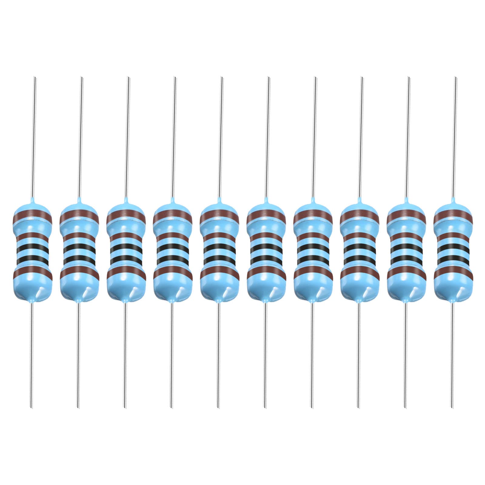 210pz Metallo Pellicola Resistore Assortimento Kit 100 Ohm-910 Ohm,1/2W