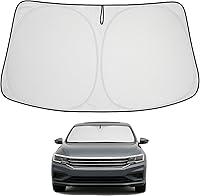 Vista 244 de Proadsy 2025 - Parasol para parabrisas actualizado con ajuste personalizado para Nissan Rogue 2014-2020, protector plegable de 4 capas
