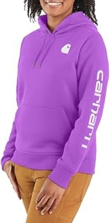 Womens Relaxed Fit Midweight Logo Sleeve Graphic Sweatshirt