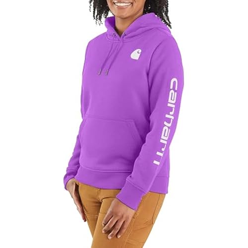 Carhartt Women's Relaxed Fit Midweight Logo Sleeve Graphic Sweatshirt