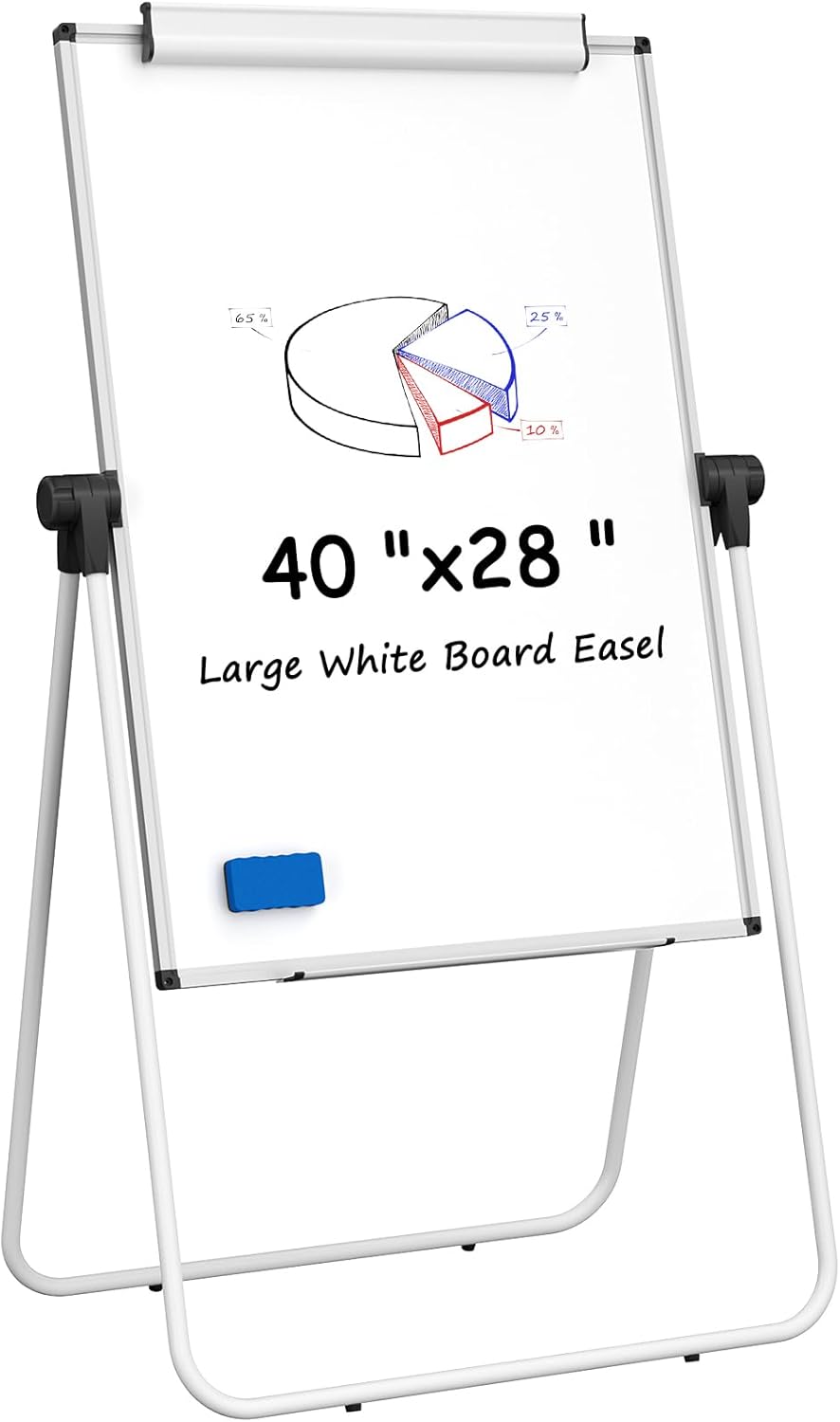 MaxGear Easel Whiteboard with Stand, 36" x 24" Double-Sided Dry Erase Board Flip Chart, Height Adjustable,Foldable, Portable for Home Office Classroom Teaching, 2PCS