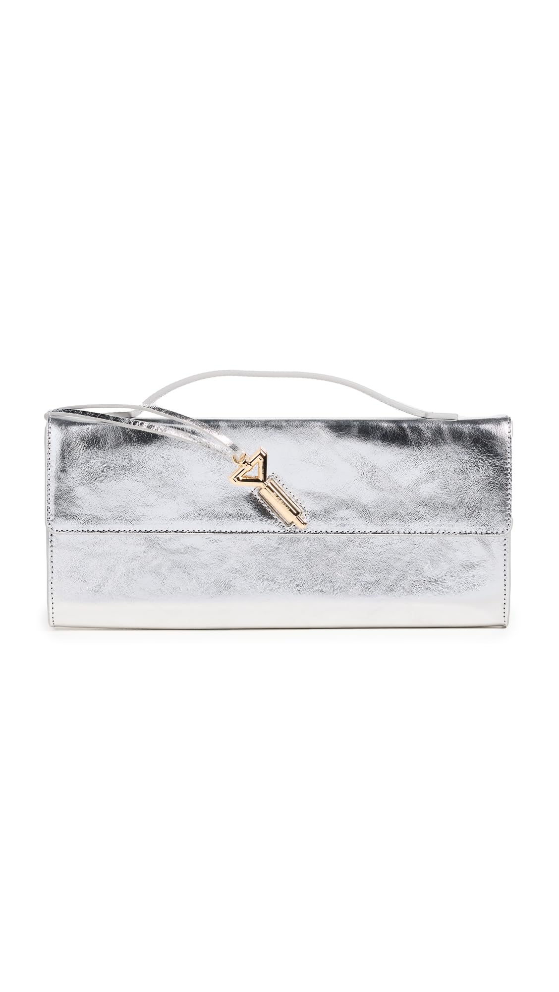 Florian London Women's Anya Clutch, Silver, One Size