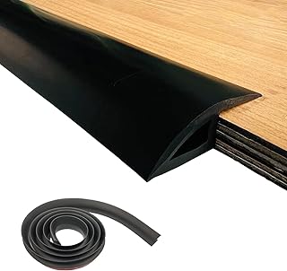 iZiv 6.56 FT Carpet & Floor Edging Trim Strip-PVC Threshold Transition Strips-Self Adhesive-Suitable for Threshold Transitions with a Height Less Than 10 mm