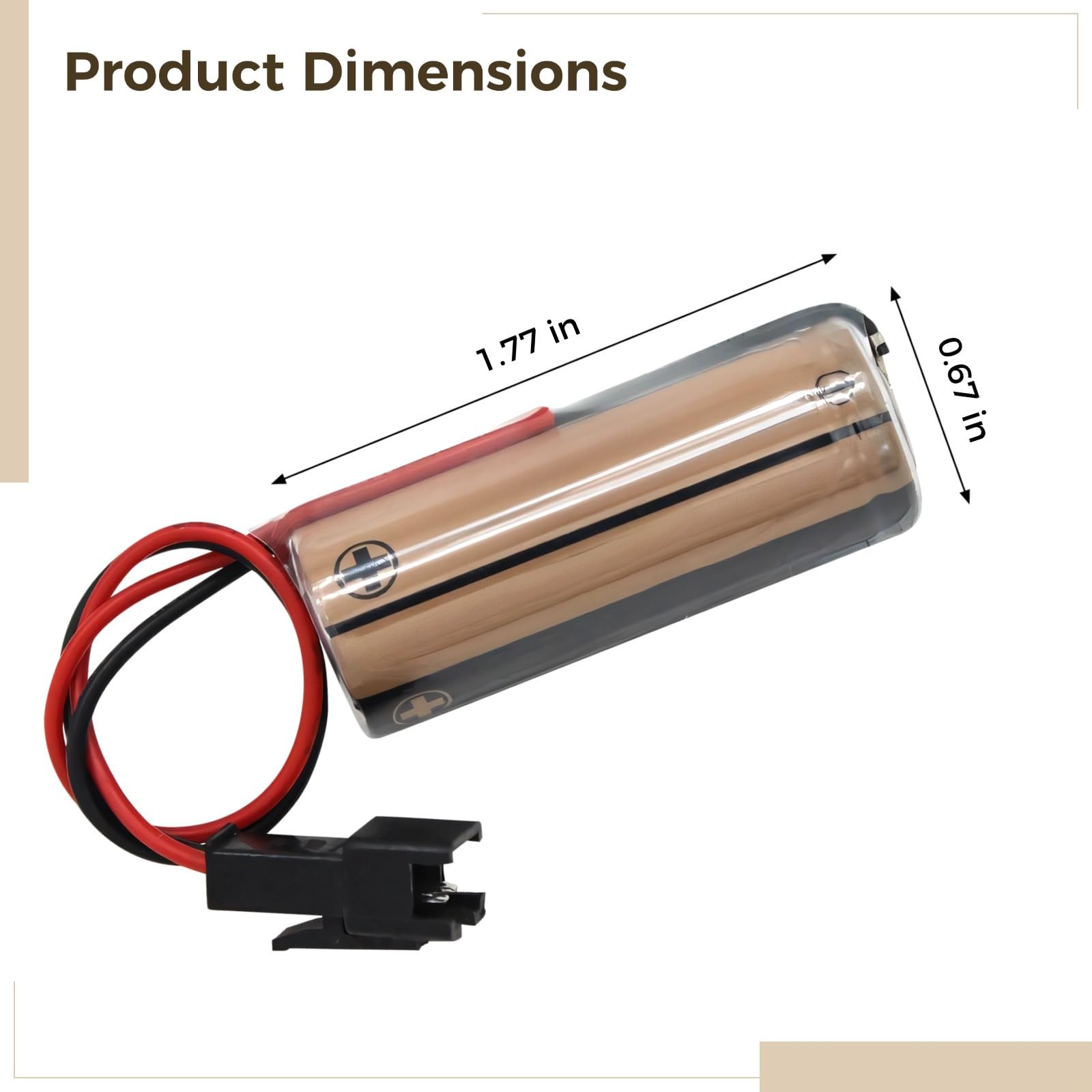 Lot de 10 piles Cr8 3 V avec connecteur à 2 broches, pour cartes de contrôle d'alarme PLC Cmos et appareils d'automatisation, batteries au lithium Cr8-Lhc