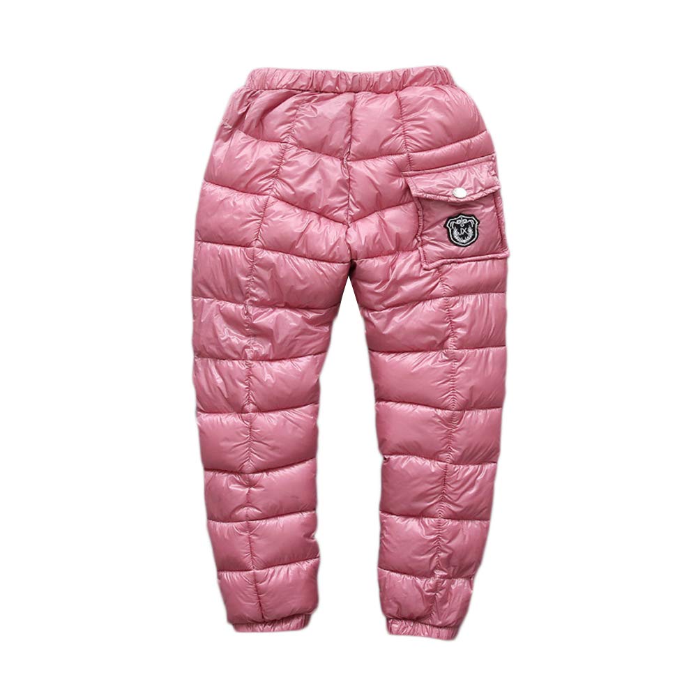 DAIHAN Pantaloni Invernale da Neve Per Bambini Ragazze Pantaloni da Sci Pantaloni Termici Imbottiti in Piuma Pantaloni Casual Caldi