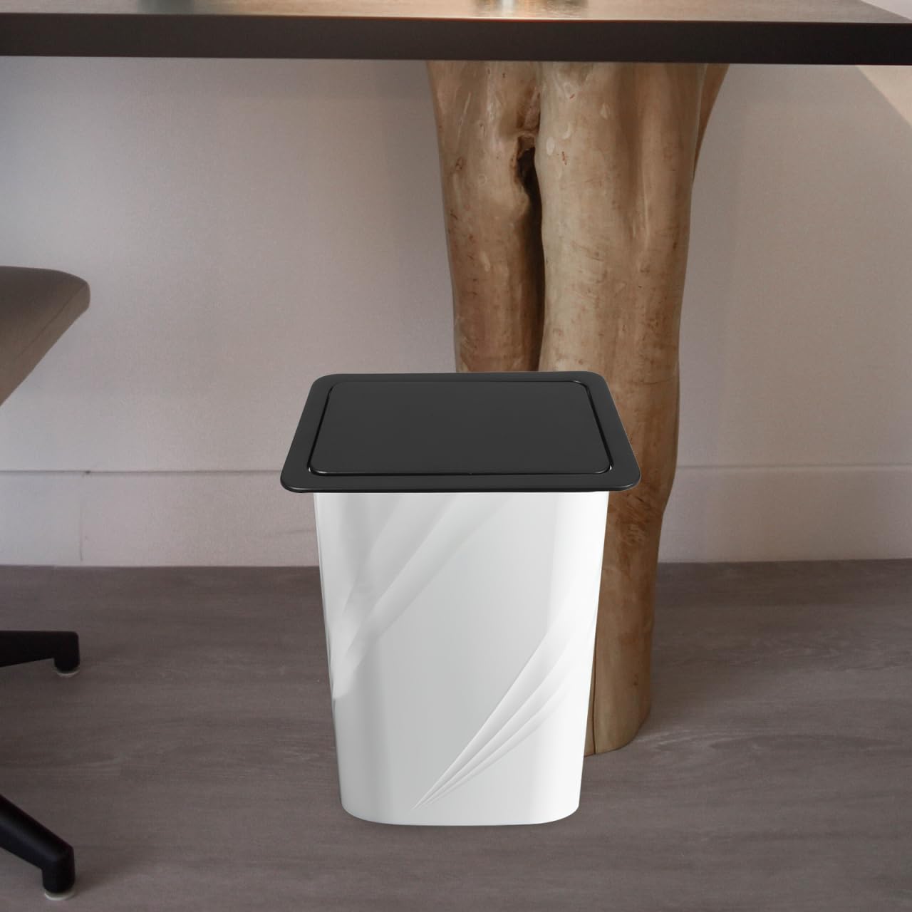 Luxshiny Tapa De Basura Empotrada De Acero Inoxidable Con Diseño Para Cubo De Basura De Cocina Y Baño Fácil Instalación Y Acabado Moderno
