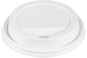 SOLO TLP316-0007 White Traveler Plastic Lids for SOLO Hot Paper Cups (1000 Count)