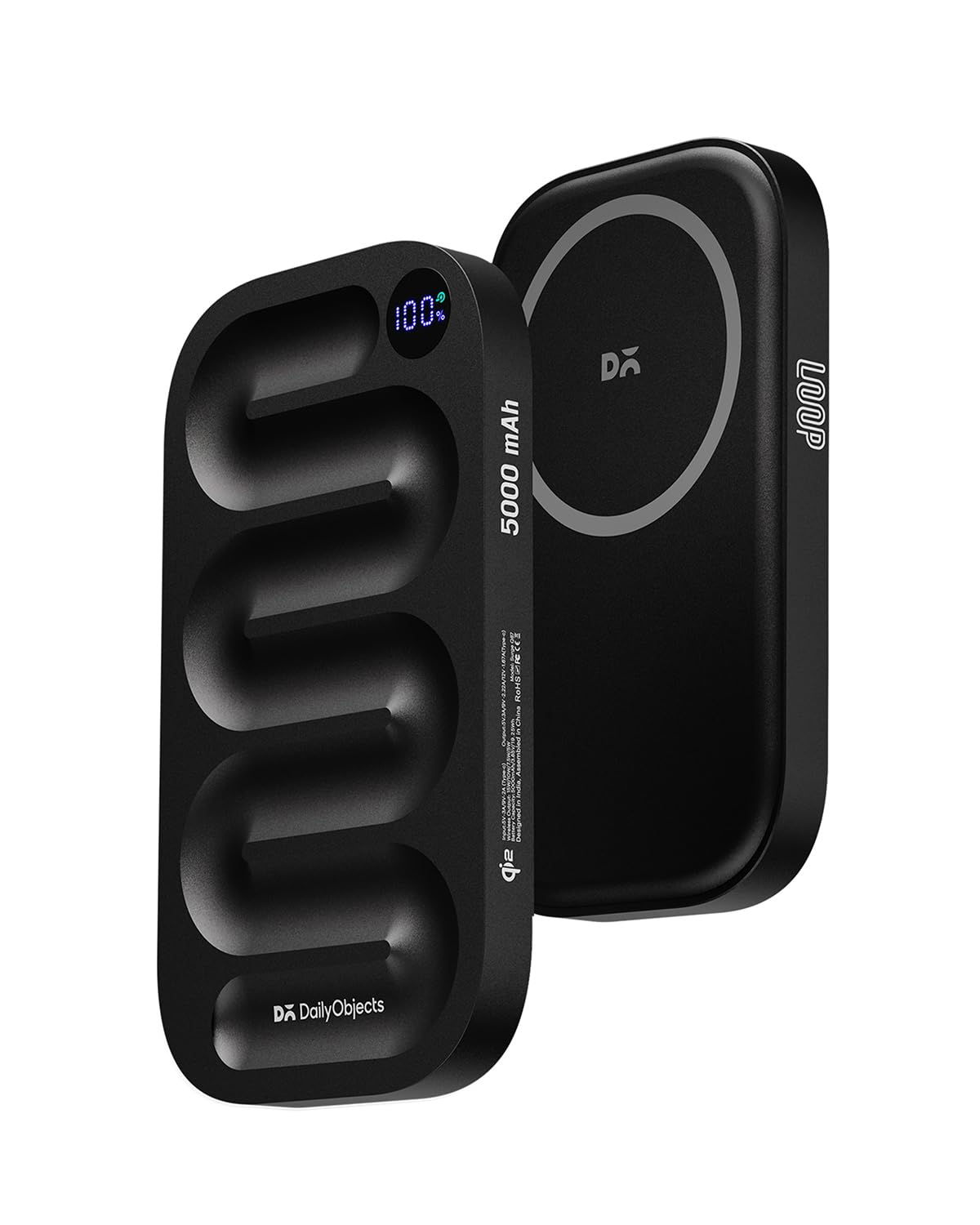 DailyObjects Loop Qi2-Certified 5000 mAh Fast Charging MagSafe-Compatible Wireless Aluminium Power Bank - Black Compatible with iPhone 17,16, 15,14,13,12 Series | Multi-Layer chipset for Protection discount deal