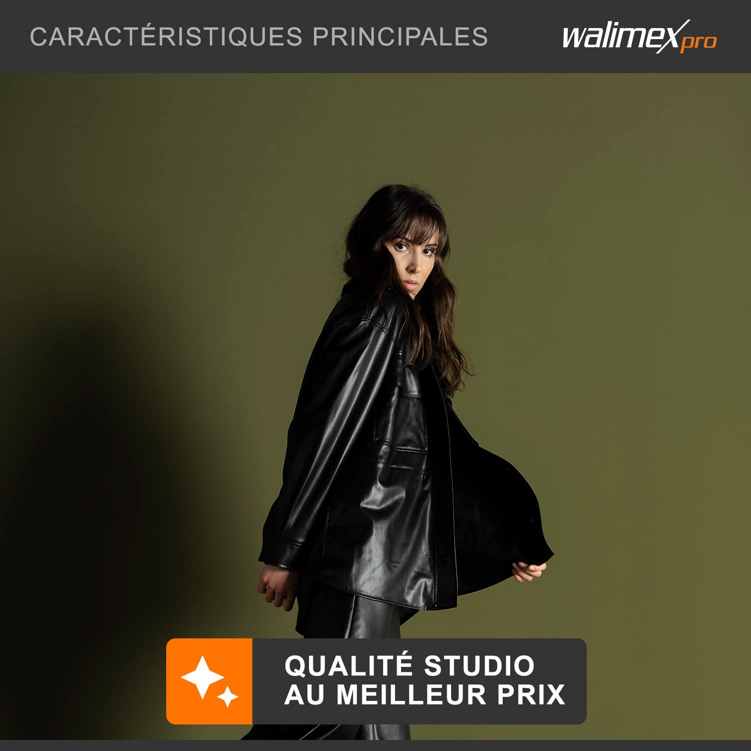 Walimex pro Système de fond triple 145-290cm I jusqu'à 3 écrans en papier et tissu I système de fond photo pour studio & mobile I pour la photographie, la vidéo et l'écran vert I hauteur jusqu'à 256cm