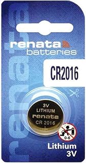 Renata #CR2016 Lithium Coin Battery 3V Blister Card Packaged For Peg Hook