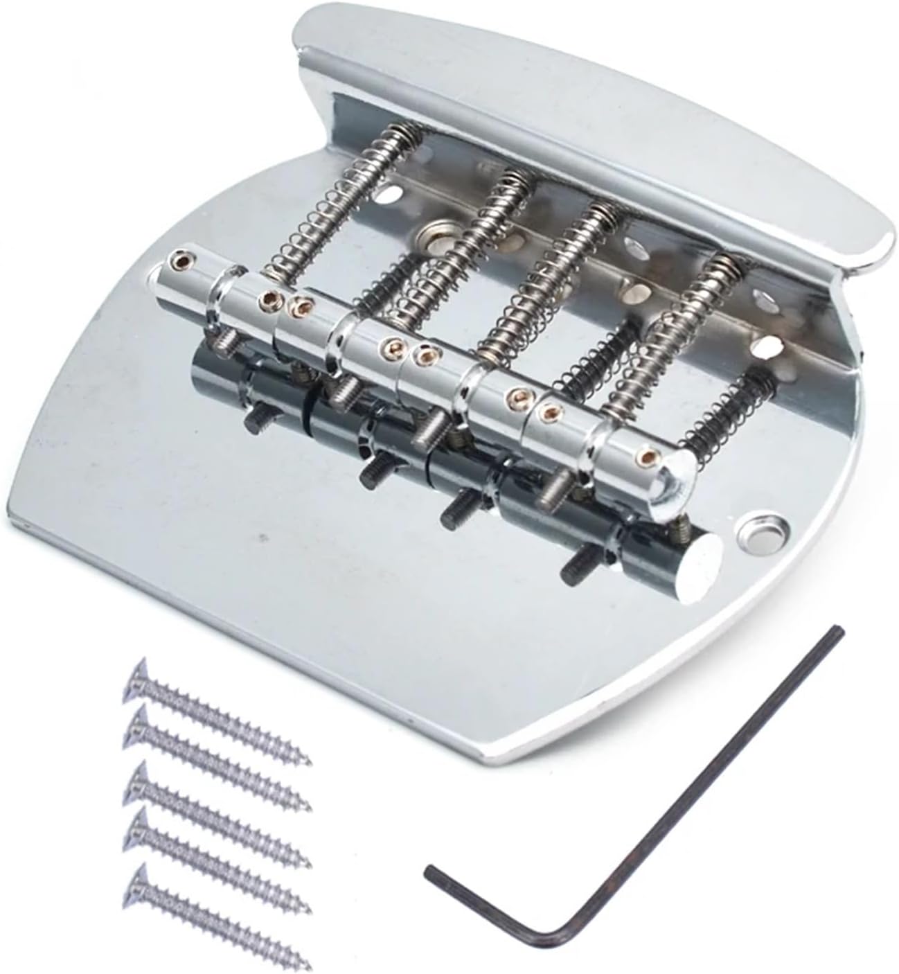 バスブリッジ ヘビー4弦カーブベースギターブリッジ エレキベースクローム用