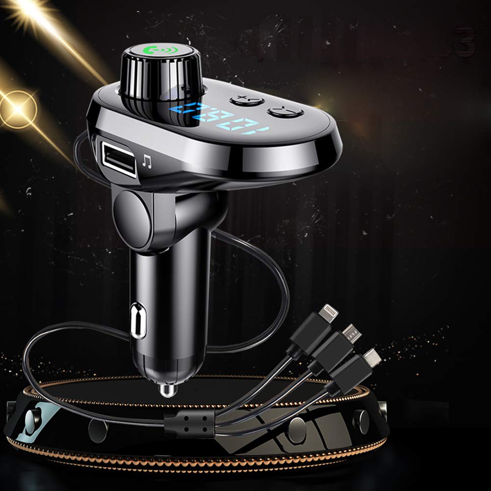 Trasmettitore Bluetooth Auto Huamengyuan - Caricatore 3 In 1 Con Lettore MP3