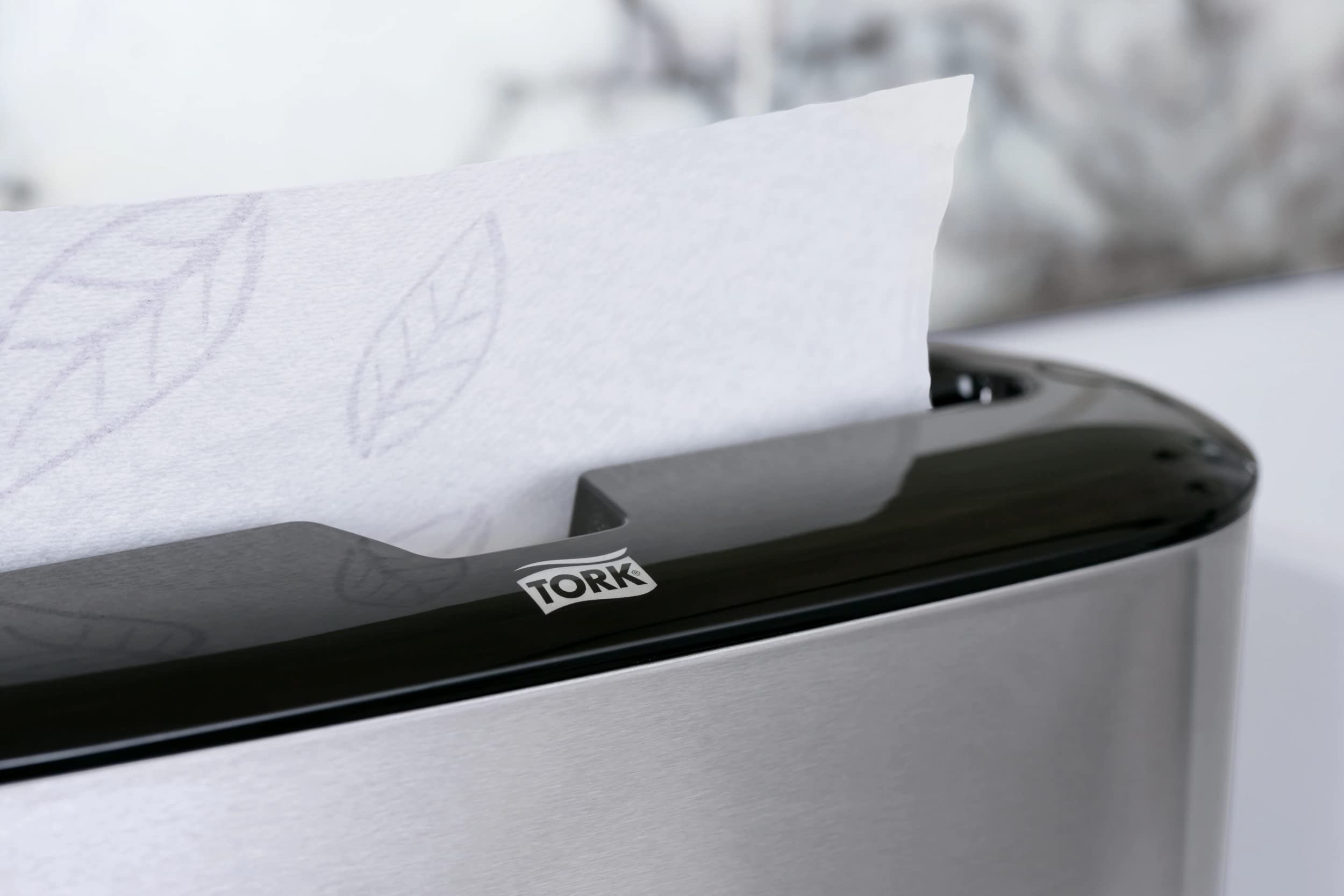 Tork 460005 Xpress Dispenser da banco per Asciugamani intercalati, sistema H2, 21,8 cm x 32,3 cm x 11,6 cm (alt. x largh. x prof.), Image Design, colore inox