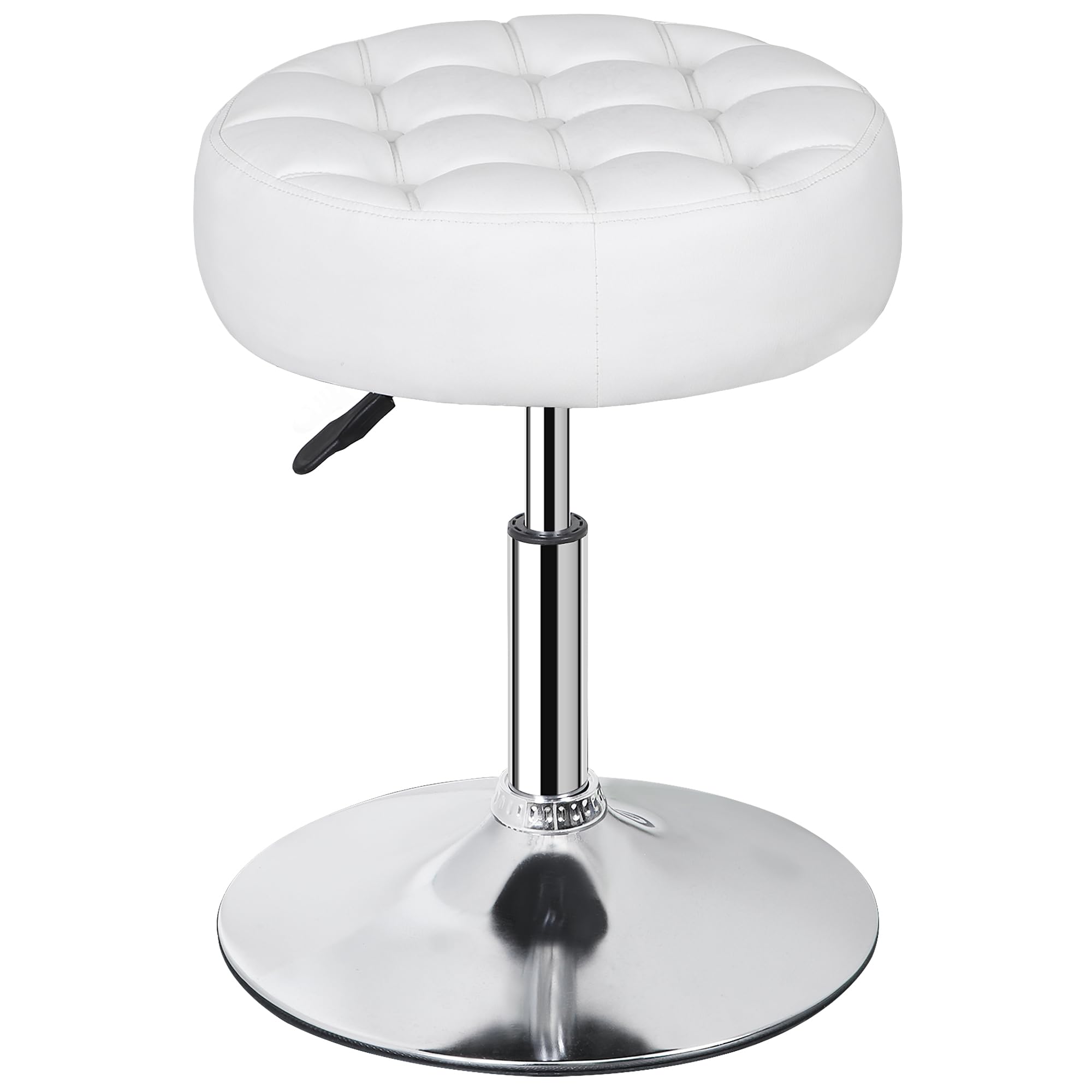 JupiterForce Adjustable Vanity Stool Chair for Makeup, 360° Swivel Makeup Vanity Chair Faux Leather Vanity Stool for Makeup Room, Bathroom and Living