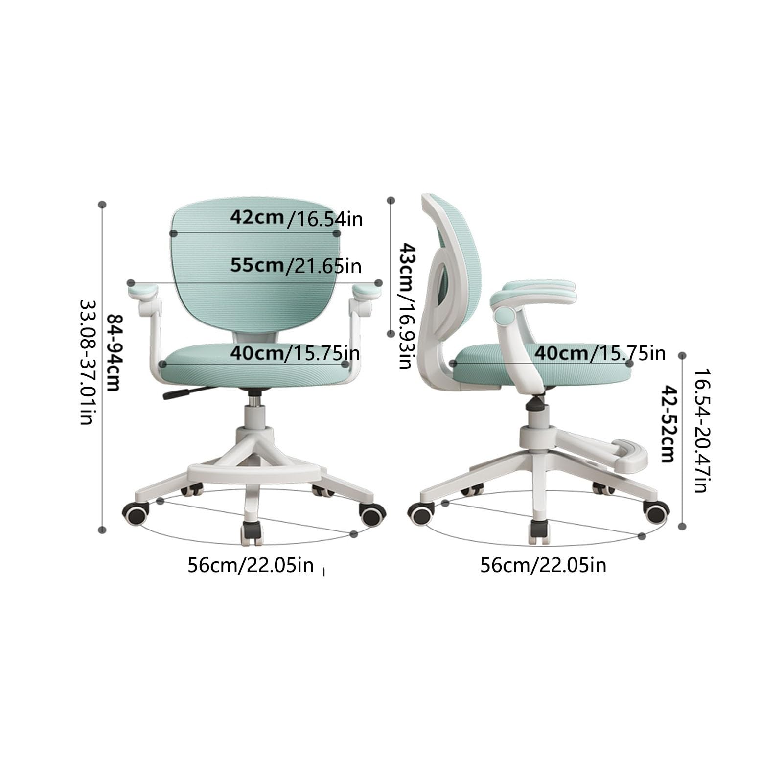 biurka i krzesła Ergonomiczne krzesło biurowe dla dzieci, krzesło do nauki dla dzieci, krzesło biurowe dla dzieci, funkcja wsparcia talii do domu/szkoły/biura krzesła do nauki (różowe)