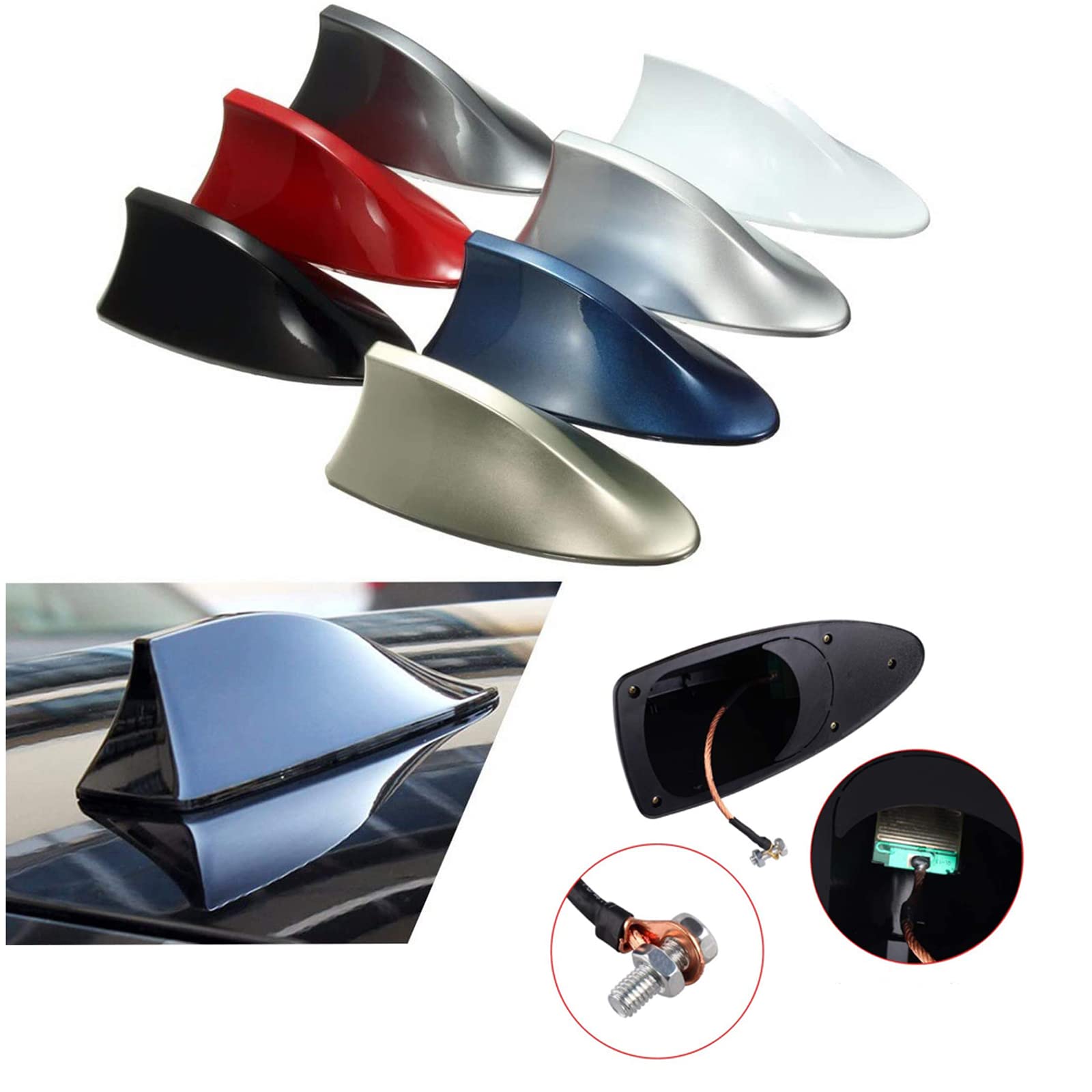 Antenna a Pinna per Tetto Auto, Antenna a squalo Compatibile con Toyota Yaris, Tundra, Tacoma, Rav4