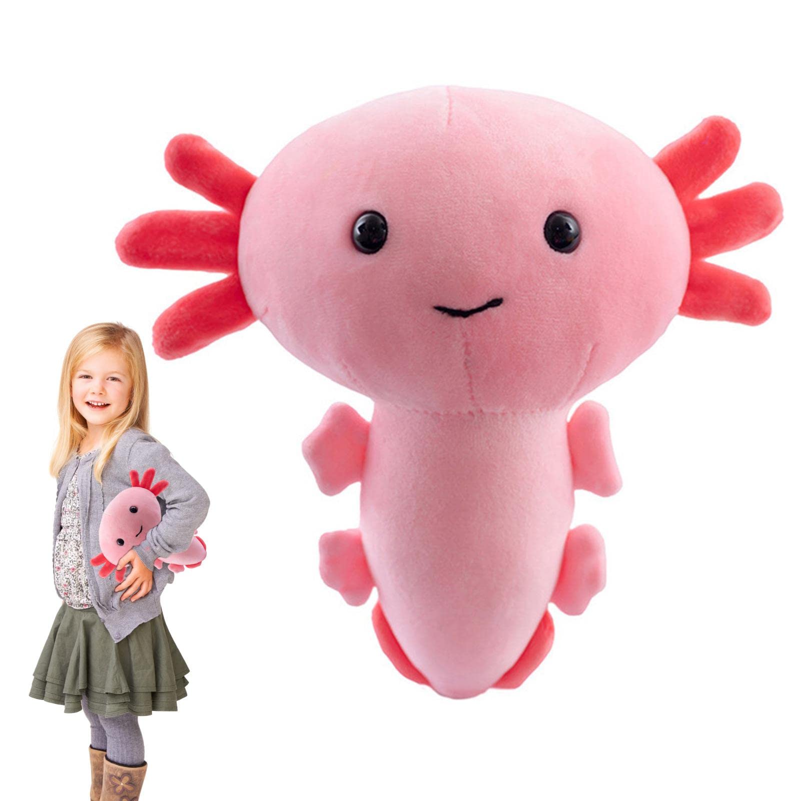 Niktule Salamander Plush Toy | Salamander Stuffed | Mexican Salamander Axolotl Plush Doll Stuffed Toy, Soft Plush Animal For Display And Collection