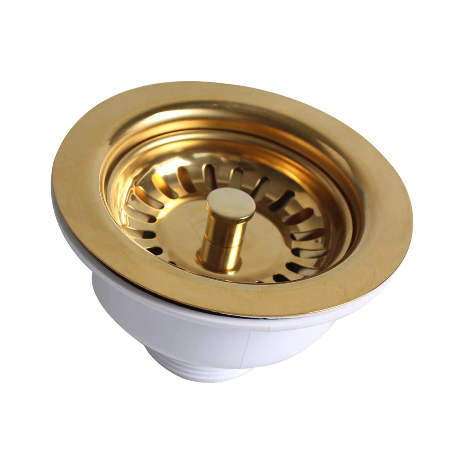 Jazuaiao Strong 304 Rustless Drain Filter Structure Seamless Sparklingwine Bronze Finish Worldwide Kitchen Sink Strainer Against Escape Washer Untarnished Sink Strainer Drain Lid Against Clogging