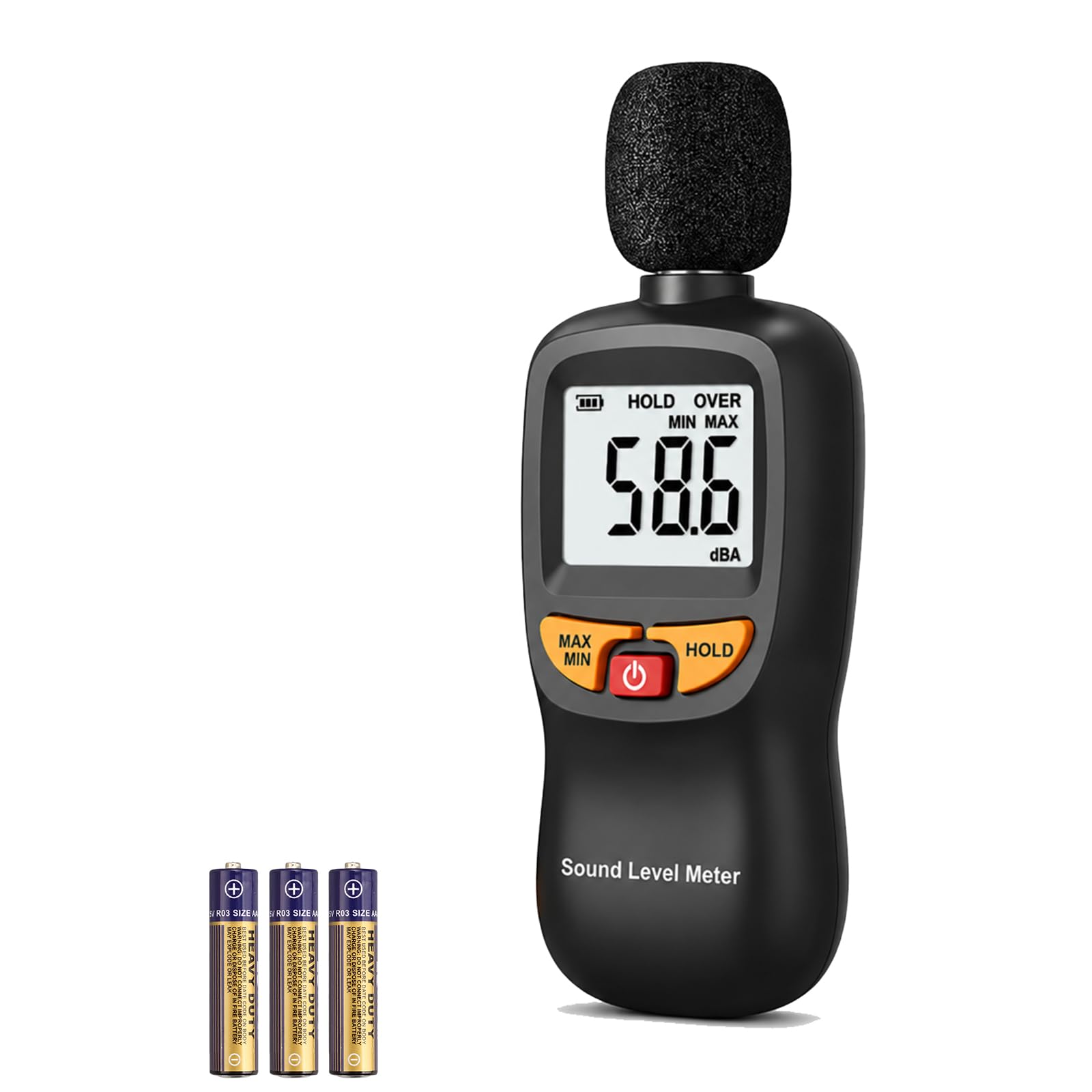 Digital Decibel Meter 30-130dB,A-Weighted Sound Level Tester with Hold Function & Backlit LCD,Portable Noise Monitor for Home,Apartment & Office-image-24