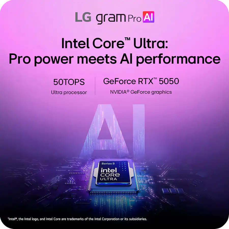 Image of LG Gram Pro Max Gaming Laptop RTX 5050 32GB RAM 1 TB SSD Intel Core Ultra 9