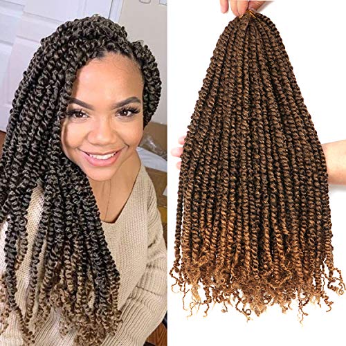 8 Packs 20 Inch Per-twisted Passion Twist Hair Pre-Looped Tiana Crochet Braids Synthetic Braiding Crochet Hair (T27#)