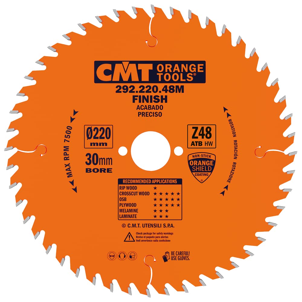 CMT Orange Tools 292.220.48M - Sierra circular 220x2.8x30 z 48 atb 15 grados