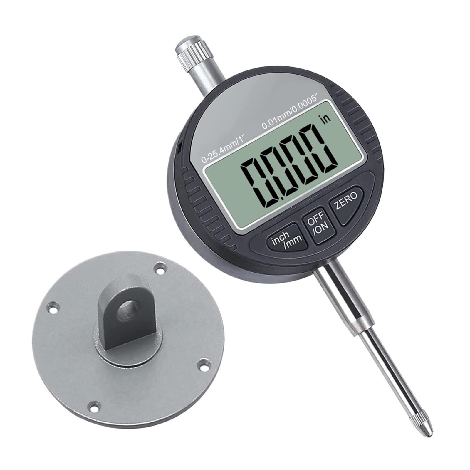 Comparatore Digitale elettronico Calibro Conversione Pollici/metrica 0-1 pollici/25,4 mm Indicatore sonda Digitale Indicatore di Prova quadrante Alta risoluzione