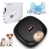 Automatic Cat Feeder Wireless, Sharper Image Auto Cat Food Dispenser for Wet Food with 2 Ice Packs, Rechargeable Auto Feeder for Cats with Programmable Timer Low Battery Indicator, Black