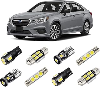 White Interior LED Lights Kit for Subaru Legacy 2010 2011 2012 2013 2014 2015 2016 2017 2018 2019 2020 Super Bright 6000K LED Light Bulbs Package + License Plate Lights and Install Tool