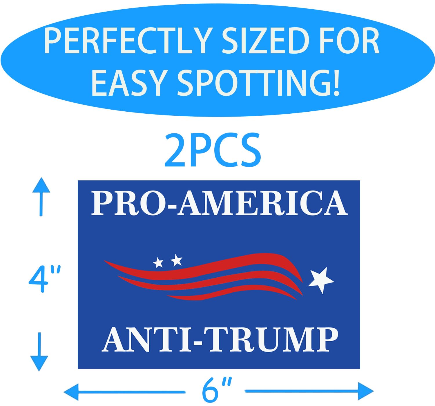 CafePress "Pro America Anti Trump" Car Bumper Magnet - 10x3 Inch Rectangle Magnet - View #10