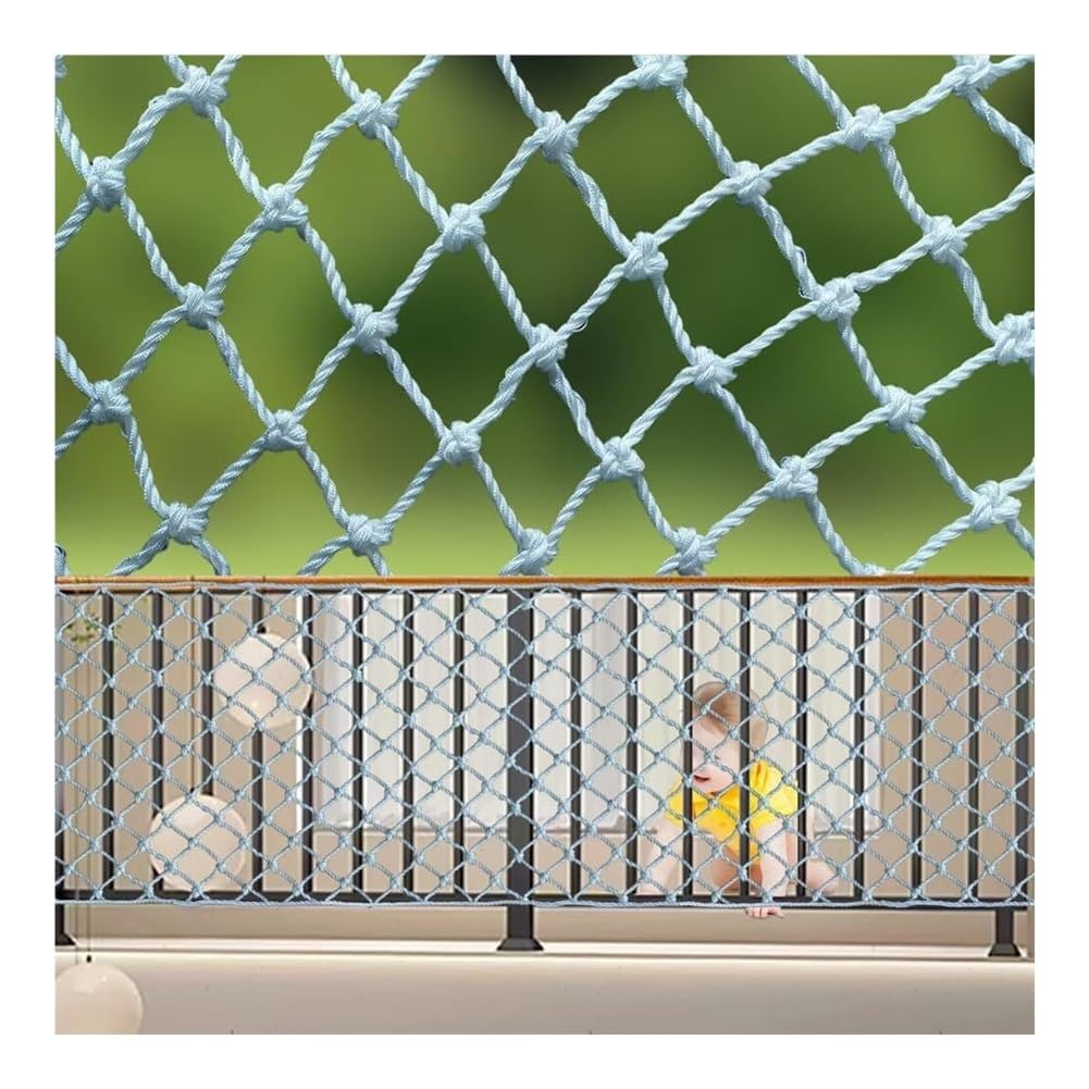 Puerta de seguridad para puertas y escaleras, protección de valla de malla para mascotas, red anticaída, barrera de red de cuerda para uso doméstico y patio