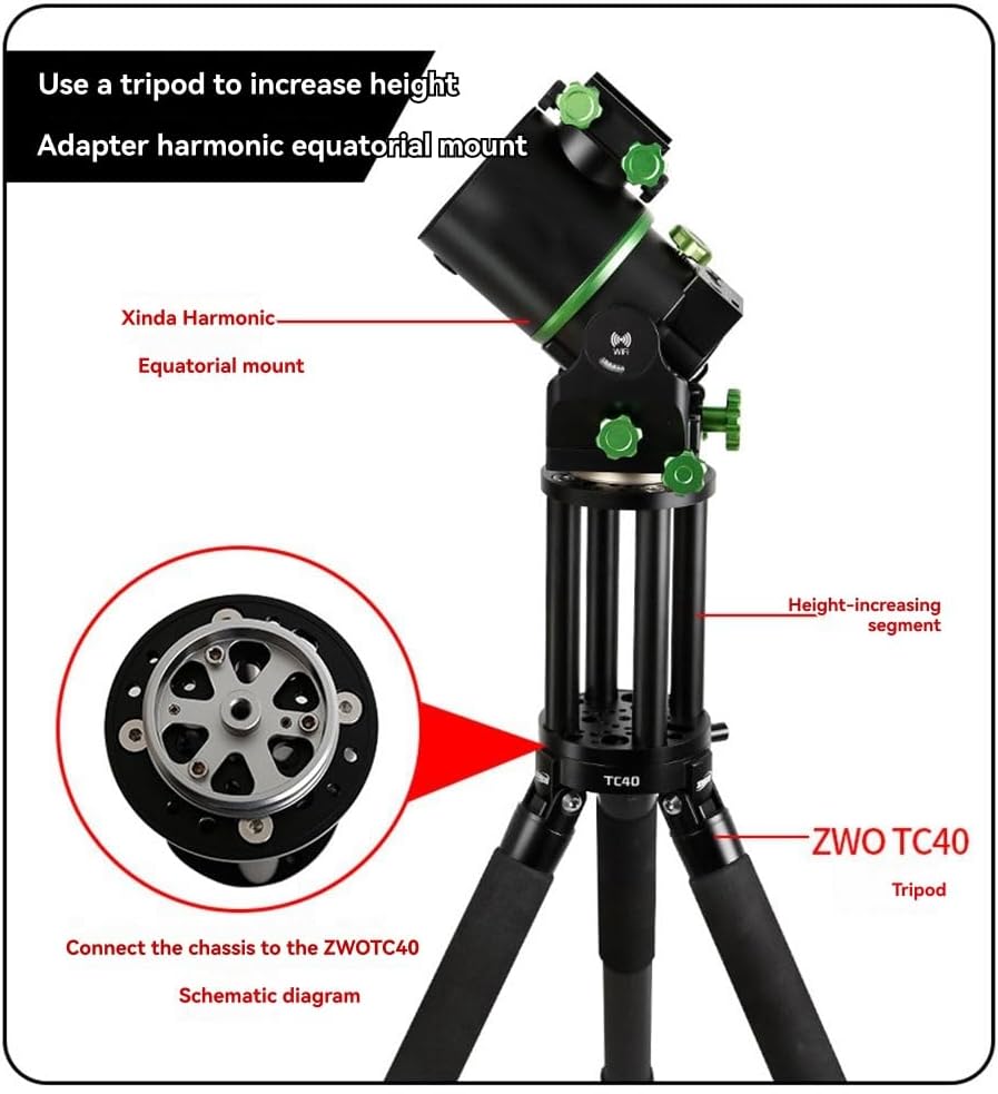 DEVCOVE ブースターセクション三脚赤道400mm拡張列/Zhenwang Tc40望遠鏡アクセサリーの銀
