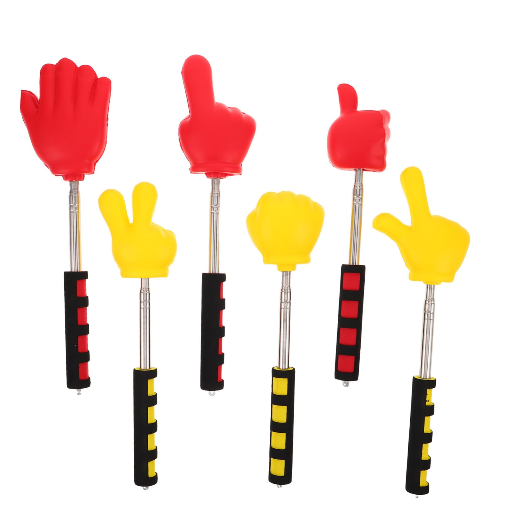 6 Piezas Puntero Retráctil de Espuma para Aula Varilla Extendible con Dedos y Gestos para Profesores Herramienta Interactiva para Presentaciones y Enseñanza Digital