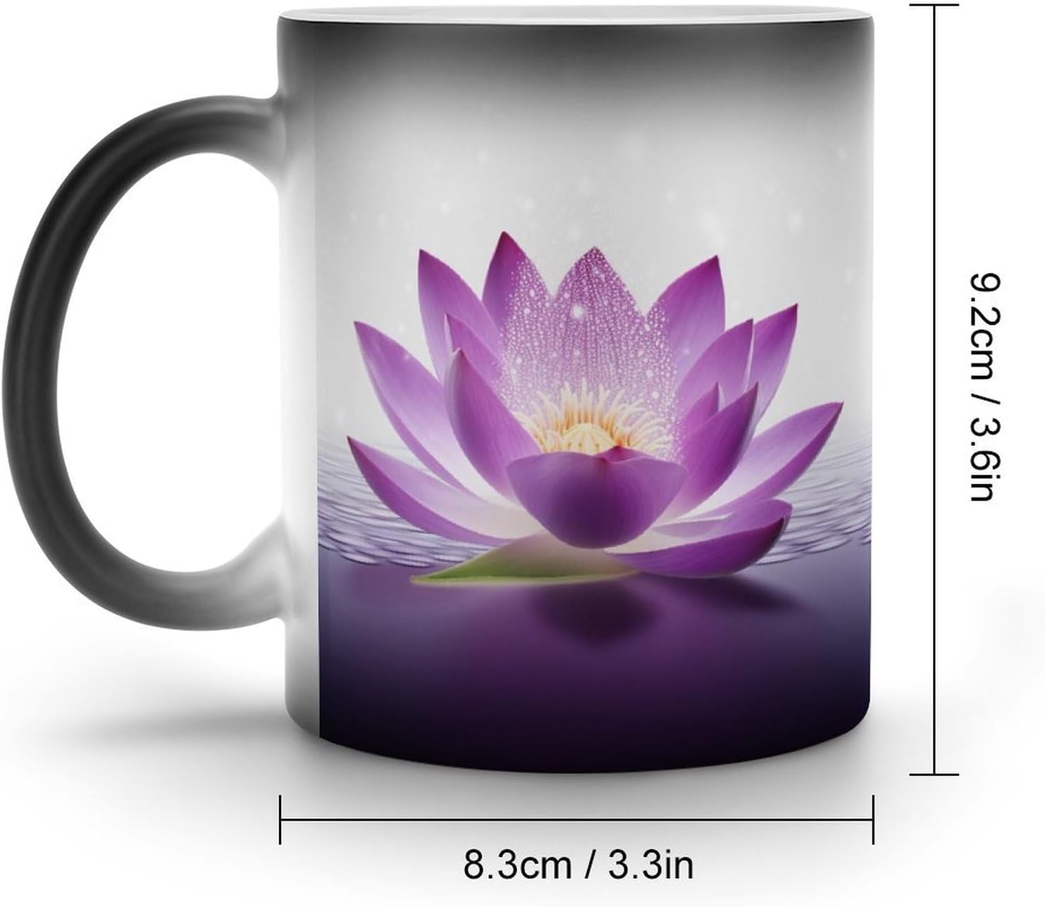 Color Changing Mug Flower Purple Printed Ceramic Coffee Mug Heat Changing Sensitive Mug Magic Heat Changing Coffee Mug Novelty Coffee Mugs