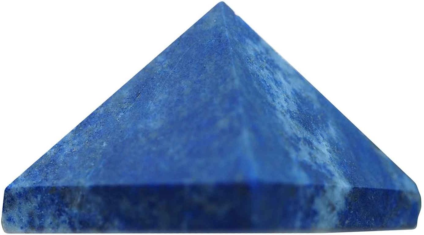 uGems Lapis Lazuli Pyramid Carved Genuine Small 1 inch