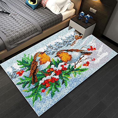 LucaSng Kit de alfombras con Gancho de pestillo,Kit de Ganchos de pestillo para alfombras,Kit de Gancho DIY Alfombra,Kit de Alfombra de Gancho,Kit de Alfombra de Gancho patrón Animal Cover