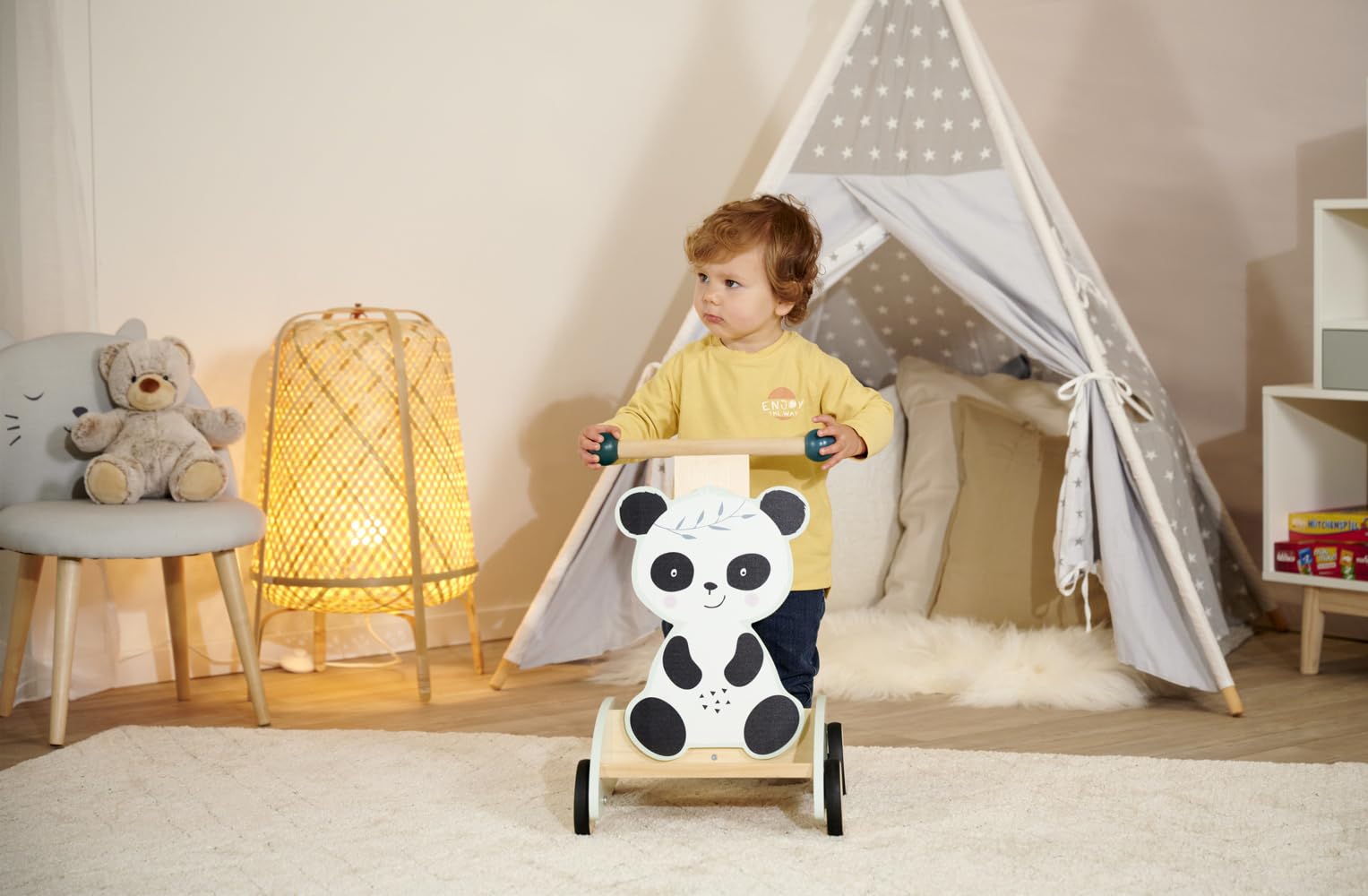 Eichhorn - Cavalcabile Panda, 100003810, + 1 anno, cm 34x40x52, in legno