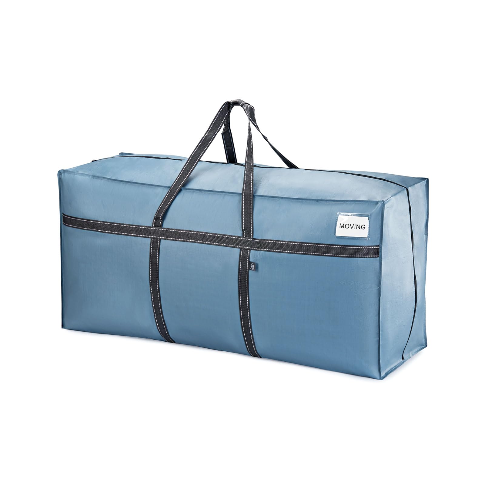 VENO 1 Pack Extra Large Moving Bags, Heavy Duty Storage, Moving Boxes, Large Storage Bins with Lids Alternative for College, Christmas Tree, Packing Supplies Essentials (Light Blue Matte, 1 Pack)