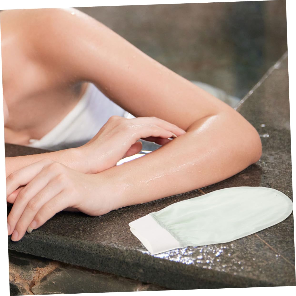 2piezas Toalla de Baño Exfoliante de Seda y Sedoso Guante Exfoliante Hogar y Viajes Guantes de Masaje Multifuncionales Baño Manoplas