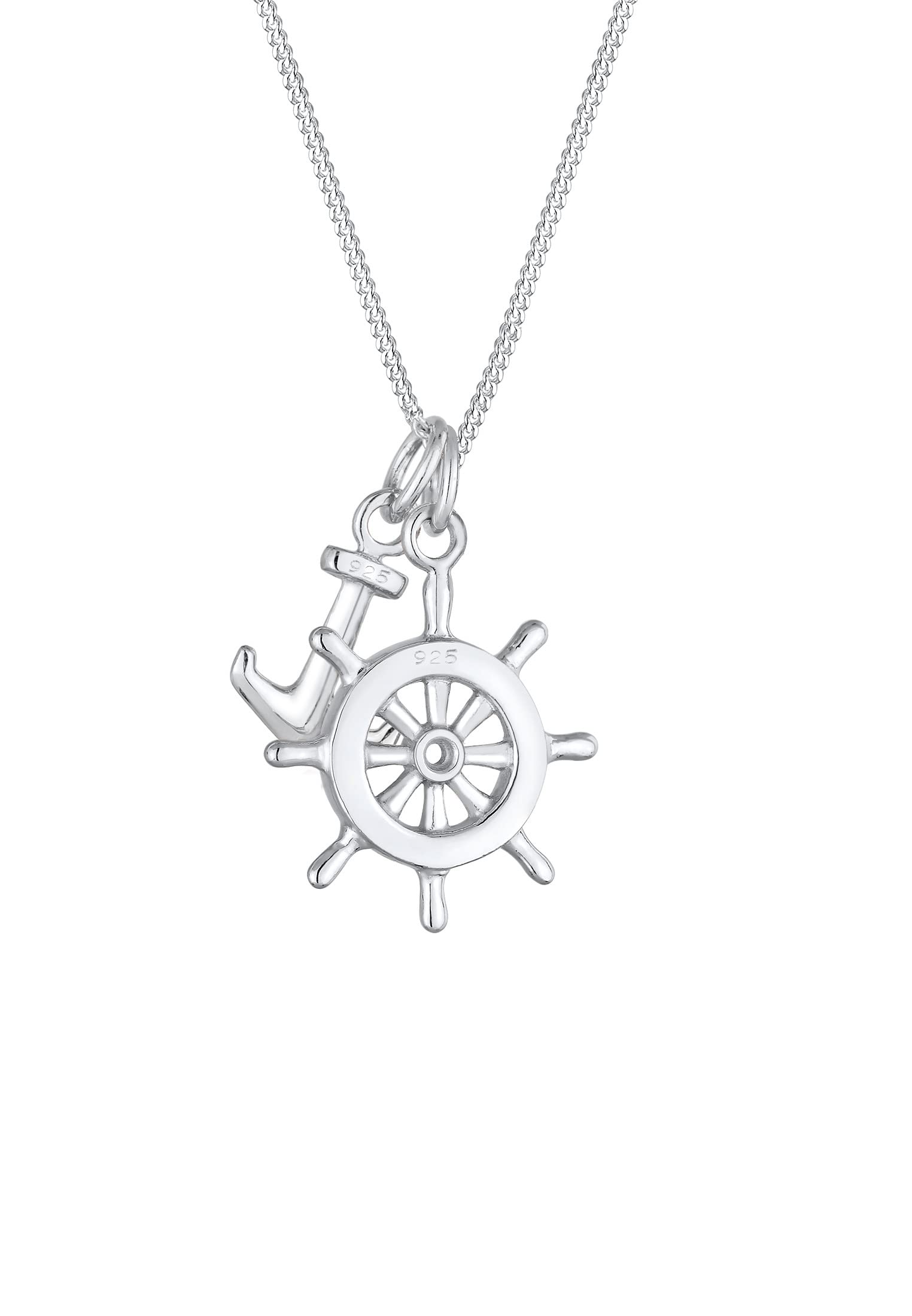 Elli Collana Donna Ancora Volante Simbolo del Volante Marittimo in Argento 925