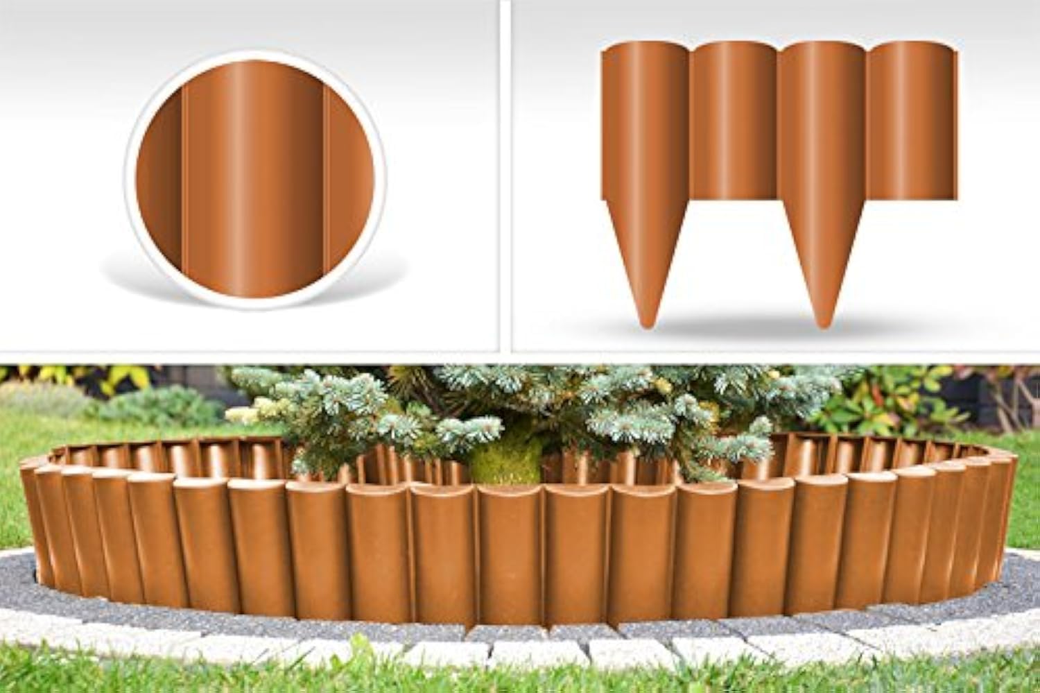 Garden palisade-Teracotta 10pcs