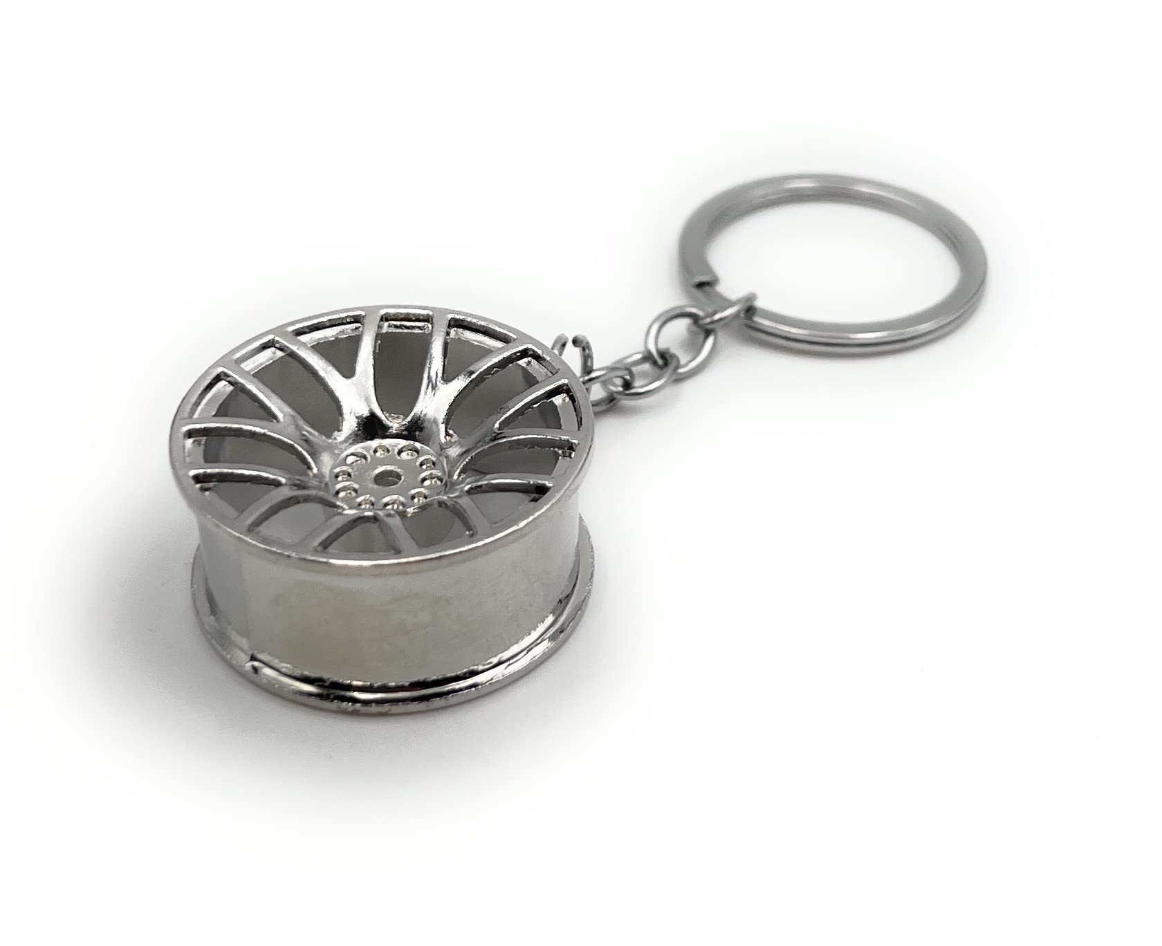 H-Customs Unisex Rim Silver Rim Car Tuning Silver Keychain Pendant Silver