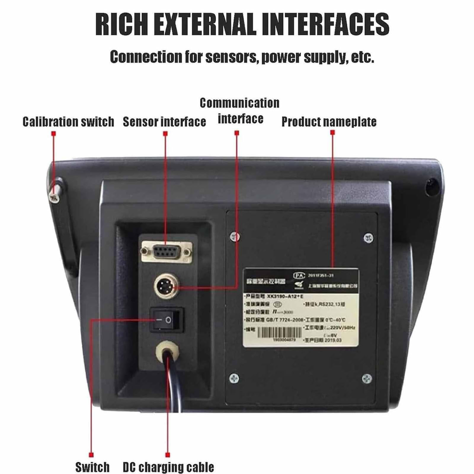 Kit Bilancia per Bestiame Elettronica,Bilancia per Scivolo per Bovini,Kit Bilancia per Animali,Bilancia Da Pavimento,Display a LED,Con 4 Celle Di Carico E Scatola Di Giunzione,1000kg