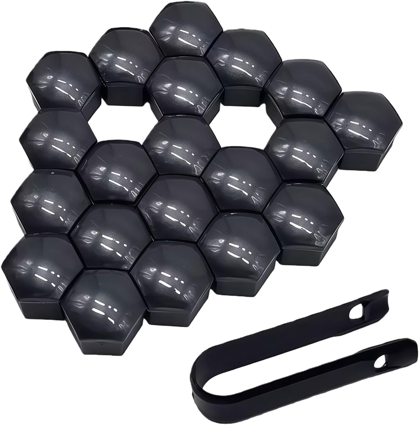 YBZYBSV Wheel Nut Caps Bolt Covers for Cupra Terramar 2024 2025, 20 Pcs Wheel Nut Covers Bolt Caps Hub Screw Cover Hexagonal Tire Nut Covers,Black-19mm