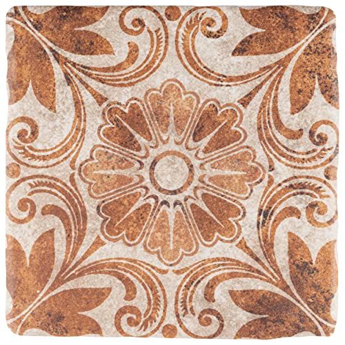 Costa Arena Decor Dahlia 7-3/4' x 7-3/4' Ceramic Floor...
