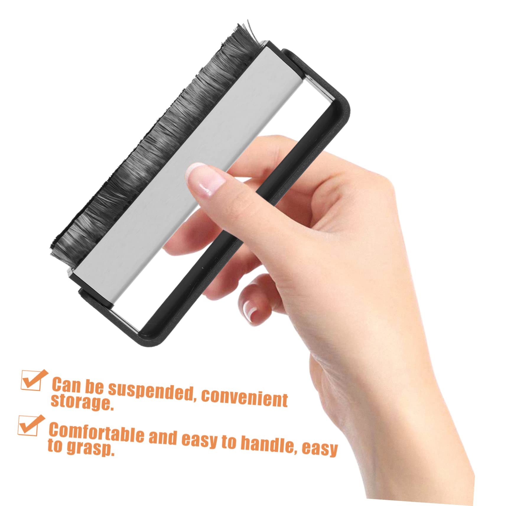 jojofuny 4pezzi Spazzola Per Pulizia Dischi Carbonio Con Manico Accessorio Antistatico Per Vinili e Cd Facile Da Usare e Conservare Rimozione Sicura Della Polvere e Staticità Design