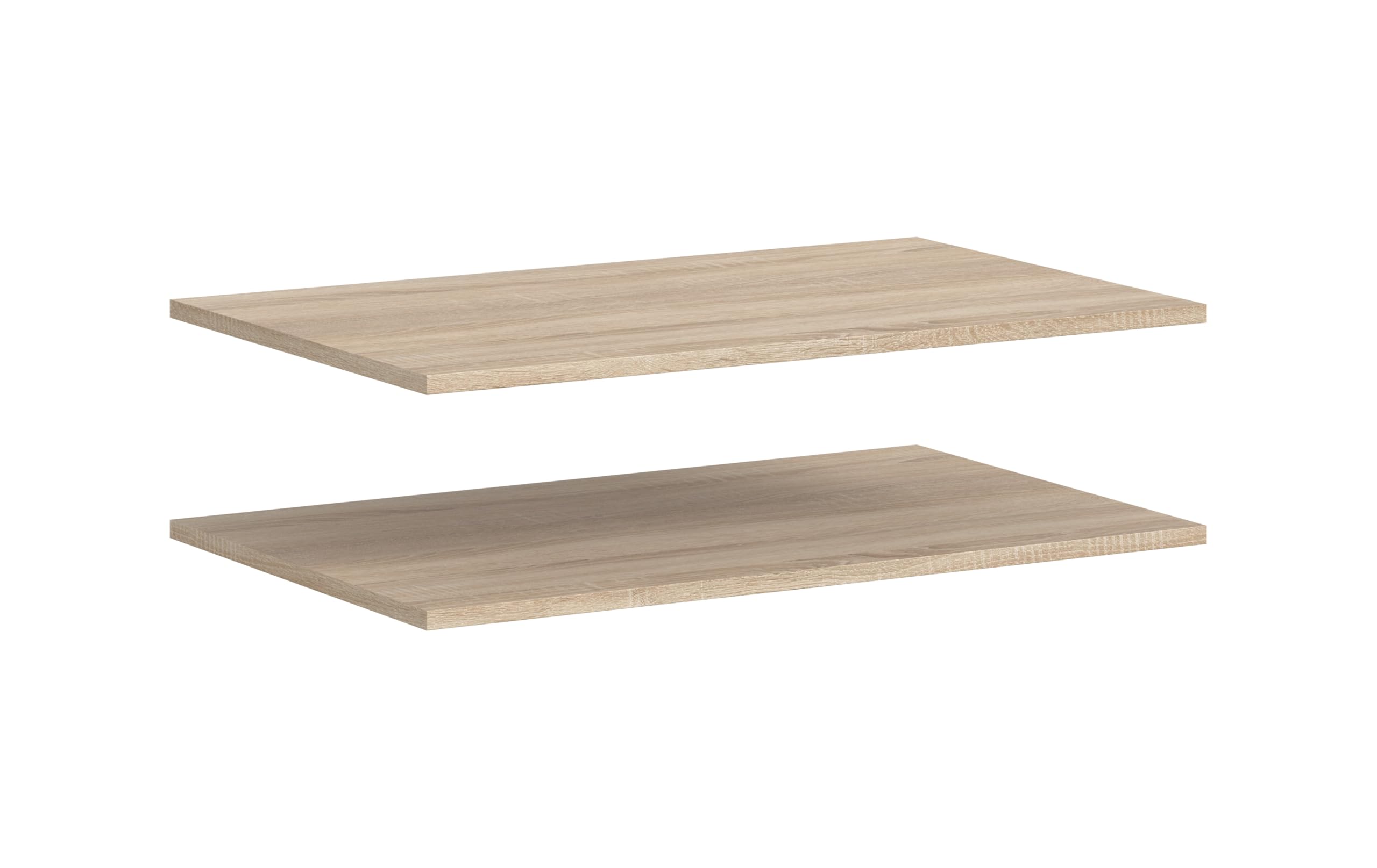 xonox.home – Set di 2 ripiani Copenaghen, 2 x 77 x 48 cm, in rovere Sonoma, 2 ripiani/mensole per armadio a 2 ante, accessori extra large