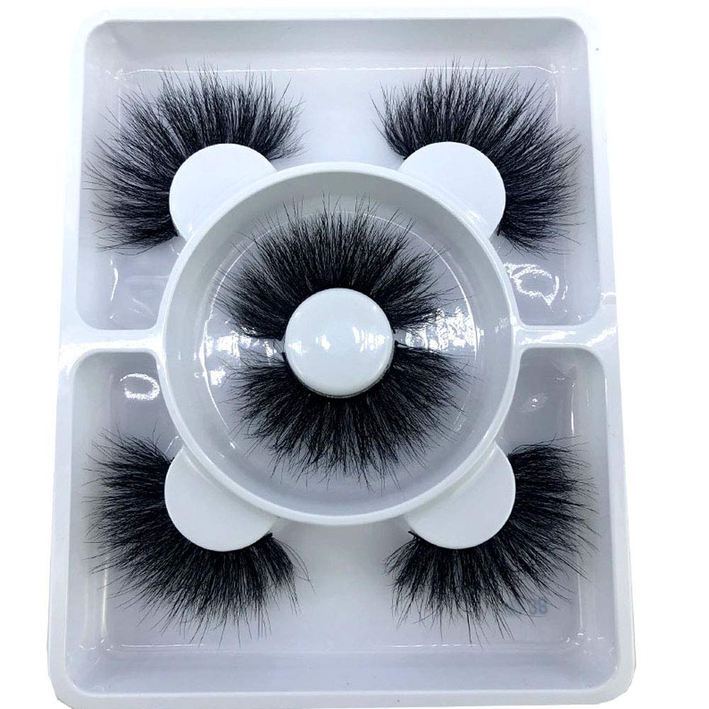 HBZGTLAD 2021 New 3 pairs natural false eyelashes fake lashes long makeup 3d mink lashes eyelash extension mink
